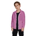 Gingham Plaid Fabric Pattern Pink Kids  Windbreaker View2