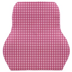 Gingham Plaid Fabric Pattern Pink Car Seat Back Cushion 