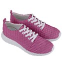 Gingham Plaid Fabric Pattern Pink Men s Lightweight Sports Shoes View3