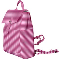 Gingham Plaid Fabric Pattern Pink Buckle Everyday Backpack by HermanTelo