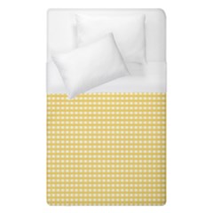 Gingham Plaid Fabric Pattern Yellow Duvet Cover (single Size)