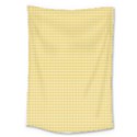 Gingham Plaid Fabric Pattern Yellow Large Tapestry View1