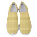 Gingham Plaid Fabric Pattern Yellow Women s Slip On Sneakers View1