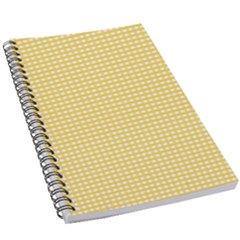 Gingham Plaid Fabric Pattern Yellow 5 5  X 8 5  Notebook by HermanTelo