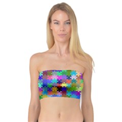 Jigsaw Puzzle Background Chromatic Bandeau Top by HermanTelo