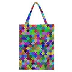 Jigsaw Puzzle Background Chromatic Classic Tote Bag