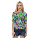 Jigsaw Puzzle Background Chromatic Quarter Sleeve Raglan Tee View1