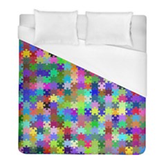 Jigsaw Puzzle Background Chromatic Duvet Cover (full/ Double Size)