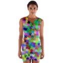 Jigsaw Puzzle Background Chromatic Wrap Front Bodycon Dress View1