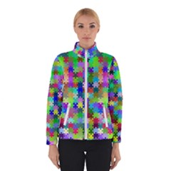 Jigsaw Puzzle Background Chromatic Winter Jacket by HermanTelo