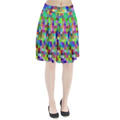 Jigsaw Puzzle Background Chromatic Pleated Skirt