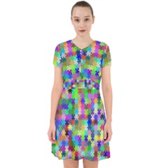 Jigsaw Puzzle Background Chromatic Adorable In Chiffon Dress