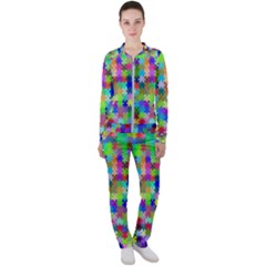 Jigsaw Puzzle Background Chromatic Casual Jacket And Pants Set by HermanTelo