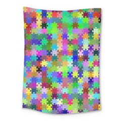 Jigsaw Puzzle Background Chromatic Medium Tapestry