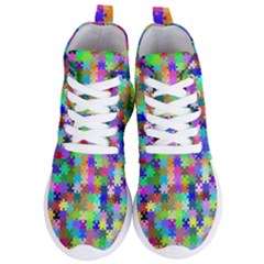 Jigsaw Puzzle Background Chromatic Women s Lightweight High Top Sneakers by HermanTelo