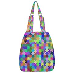 Jigsaw Puzzle Background Chromatic Center Zip Backpack