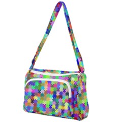 Jigsaw Puzzle Background Chromatic Front Pocket Crossbody Bag