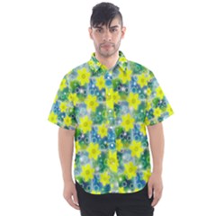 Narcissus Yellow Flowers Winter Men s Short Sleeve Shirt