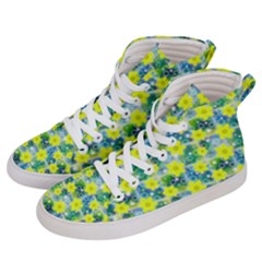 Narcissus Yellow Flowers Winter Men s Hi-top Skate Sneakers by HermanTelo