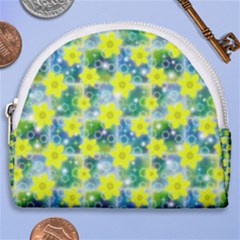 Narcissus Yellow Flowers Winter Horseshoe Style Canvas Pouch by HermanTelo