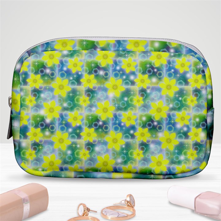 Narcissus Yellow Flowers Winter Make Up Pouch (Small)