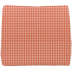 Gingham Plaid Fabric Pattern Red Seat Cushion by HermanTelo