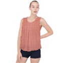 Gingham Plaid Fabric Pattern Red Bubble Hem Chiffon Tank Top View1