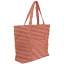 Gingham Plaid Fabric Pattern Red Zip Up Canvas Bag View2