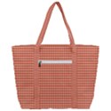 Gingham Plaid Fabric Pattern Red Zip Up Canvas Bag View3