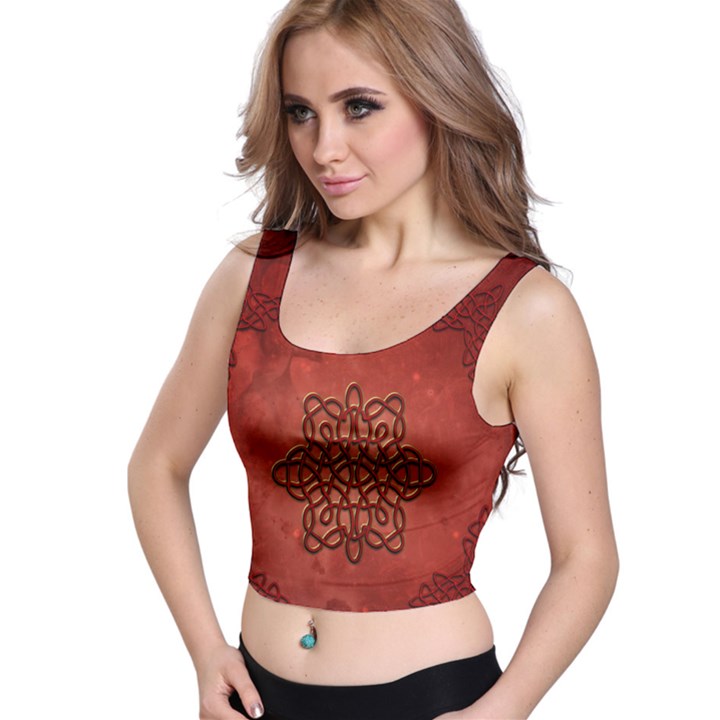 Elegant Decorative Celtic Knot Crop Top