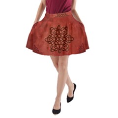 Elegant Decorative Celtic Knot A-line Pocket Skirt by FantasyWorld7