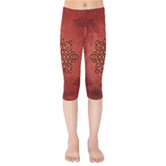 Elegant Decorative Celtic Knot Kids  Capri Leggings  by FantasyWorld7