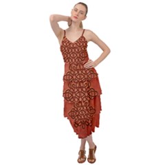 Elegant Decorative Celtic Knot Layered Bottom Dress