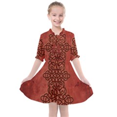 Elegant Decorative Celtic Knot Kids  All Frills Chiffon Dress by FantasyWorld7