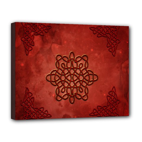 Elegant Decorative Celtic Knot Canvas 14  X 11  (stretched) by FantasyWorld7