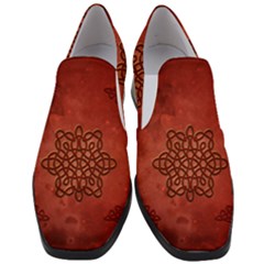 Elegant Decorative Celtic Knot Women Slip On Heel Loafers by FantasyWorld7