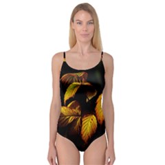 Nature Yellow Plant Leaves Camisole Leotard 