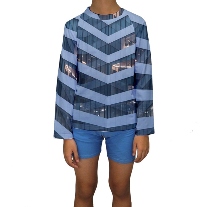 Architectural Design Architecture Building Business Kids  Long Sleeve Swimwear