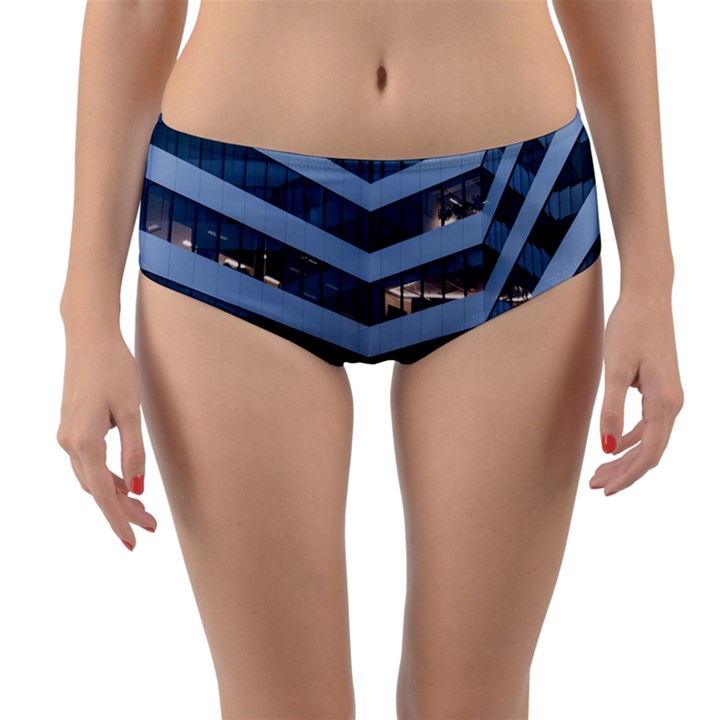 Architectural Design Architecture Building Business Reversible Mid-Waist Bikini Bottoms