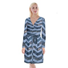 Architectural Design Architecture Building Business Long Sleeve Velvet Front Wrap Dress