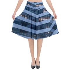 Architectural Design Architecture Building Business Flared Midi Skirt