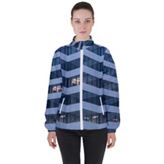 Architectural Design Architecture Building Business Women s High Neck Windbreaker