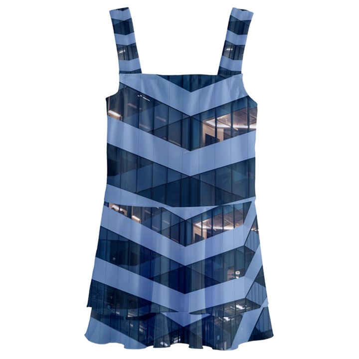 Architectural Design Architecture Building Business Kids  Layered Skirt Swimsuit