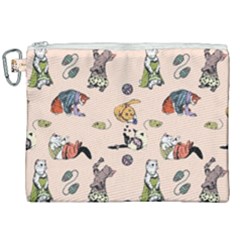 Funny Cats Canvas Cosmetic Bag (xxl)