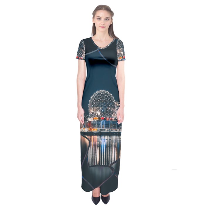 Silver Dome Short Sleeve Maxi Dress