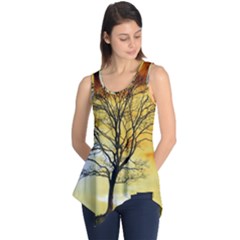 Branches Dawn Dusk Fall Sleeveless Tunic by Pakrebo