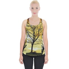 Branches Dawn Dusk Fall Piece Up Tank Top by Pakrebo