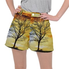 Branches Dawn Dusk Fall Ripstop Shorts by Pakrebo