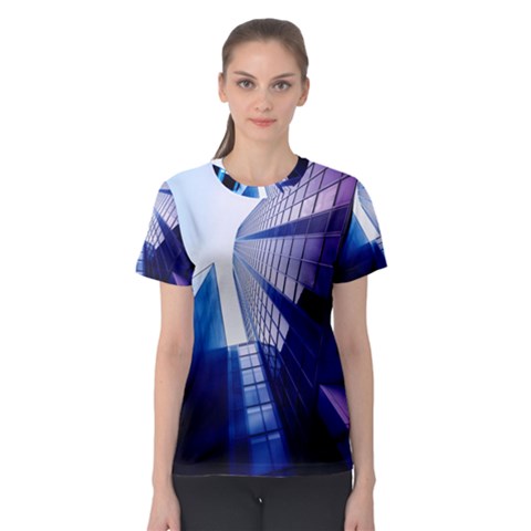 Abstract Architectural Design Architecture Building Women s Sport Mesh Tee by Pakrebo