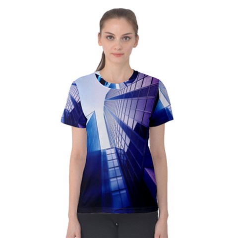 Abstract Architectural Design Architecture Building Women s Cotton Tee by Pakrebo